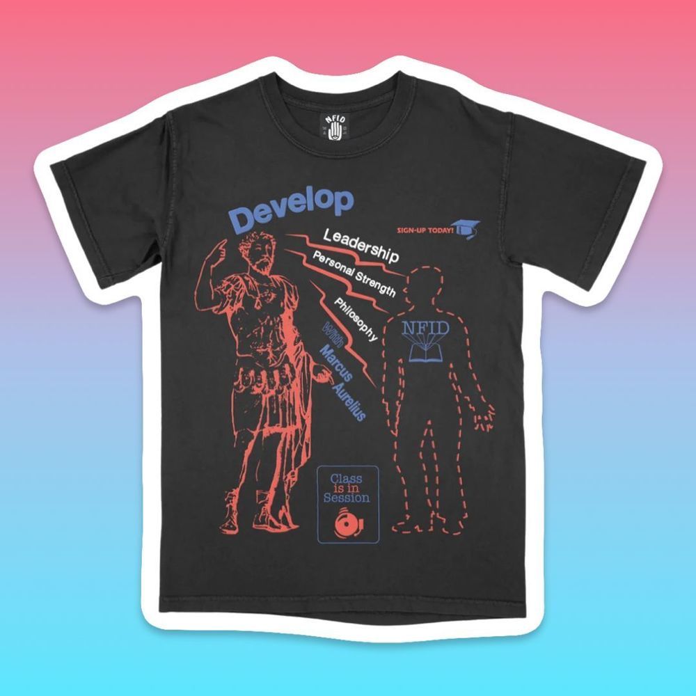 NFID Meditations by Marcus Aurelius T-Shirt in Black / Size Large​